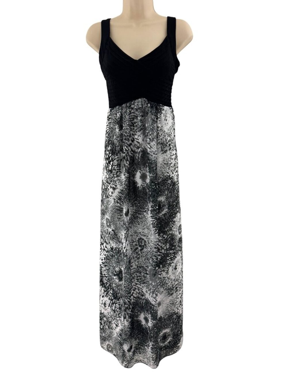 Sami + Jo Black & White Sleeveless Maxi Dress Size M Summer Wedding Vacation